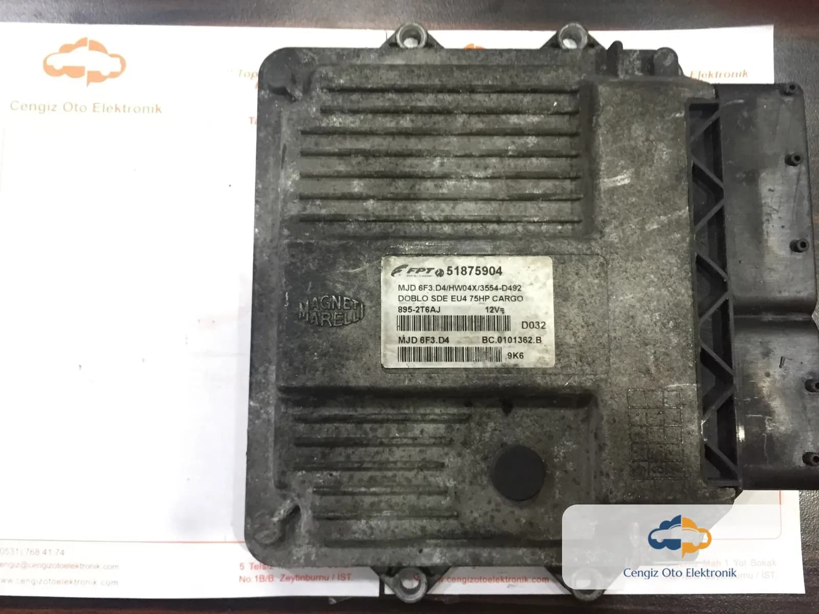 Fiat Doblo Motor Beyini - 51875904 - MJD 6F3.D4