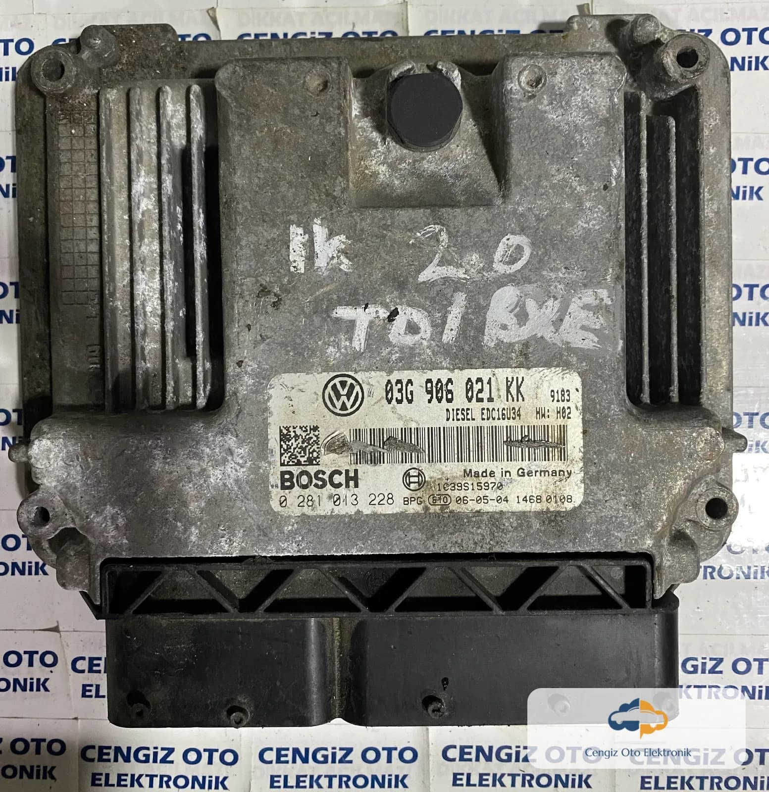 Volkswagen Jetta Golf Motor Beyini - 0281013228 - 0 281 013 228 - 03G 906 021 KK - 03G906021KK