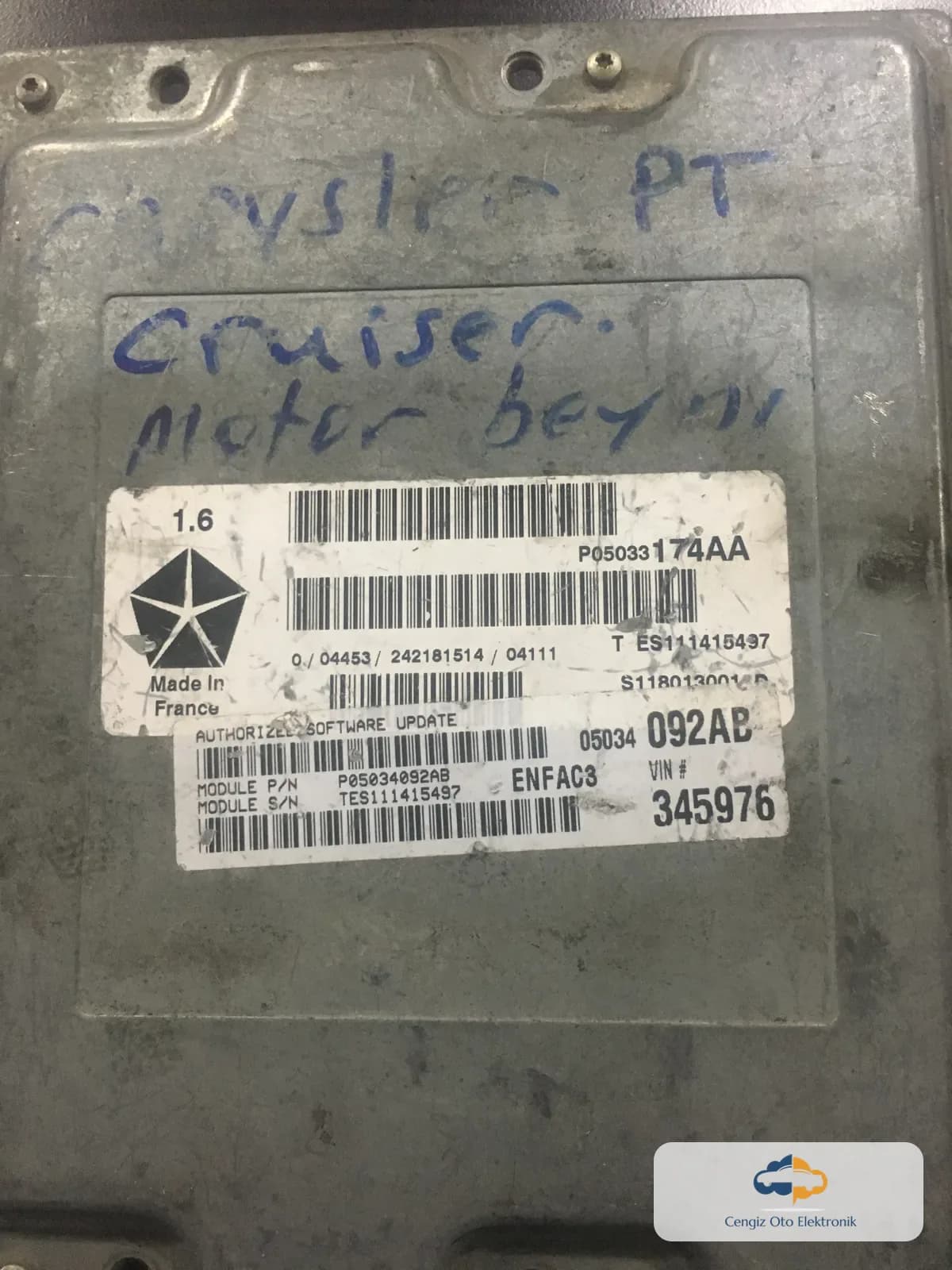 Chrysler Cruiser 1.6 Motor Beyini - P05033174AA -S118013001