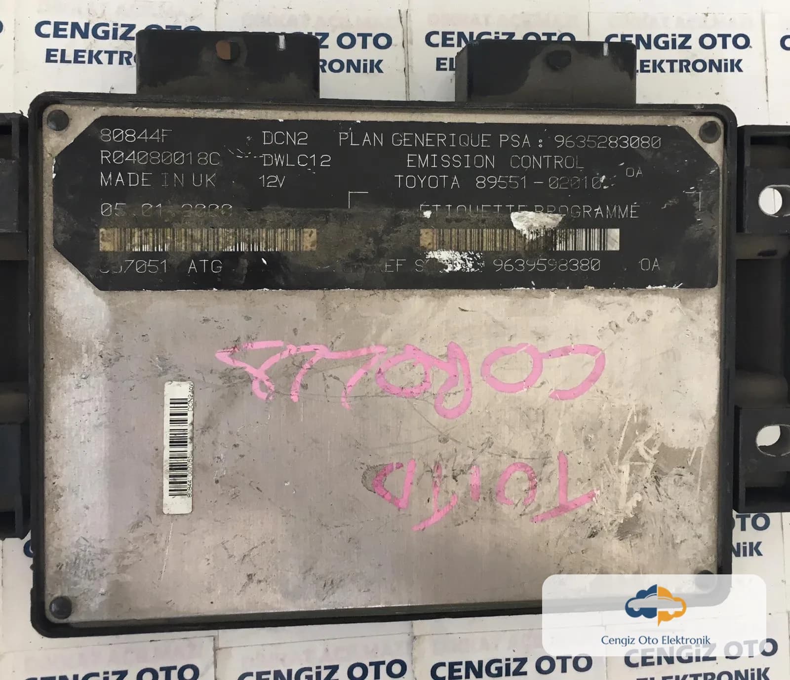 Toyota Corolla 1.9 Motor Beyini - 8955102010 - 89551-02010 - 9639598380 - 80844F - R040800018C