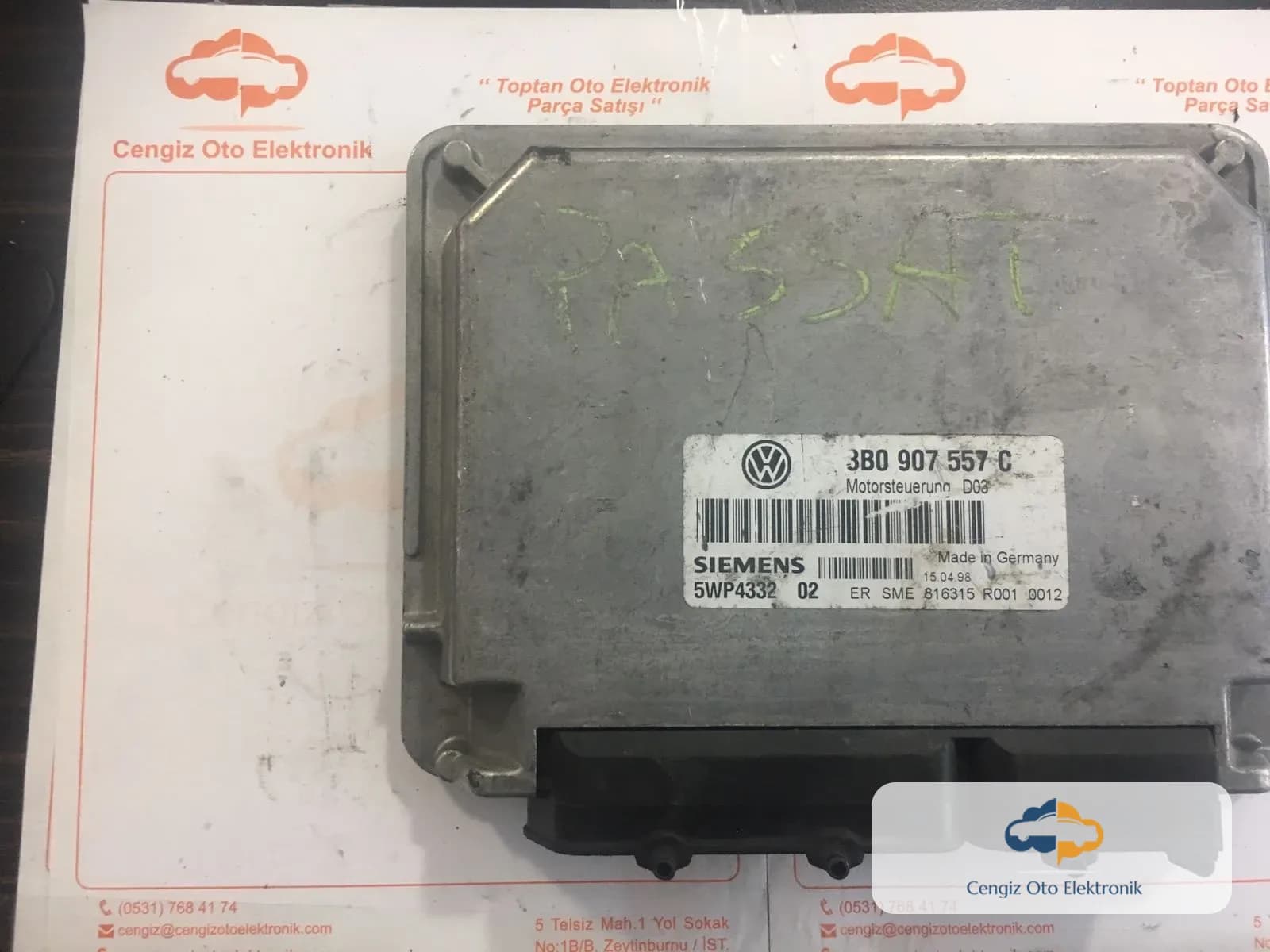 Volkswagen Passat Motor Beyini - 3B0 907 557 C - 5WP4332 02