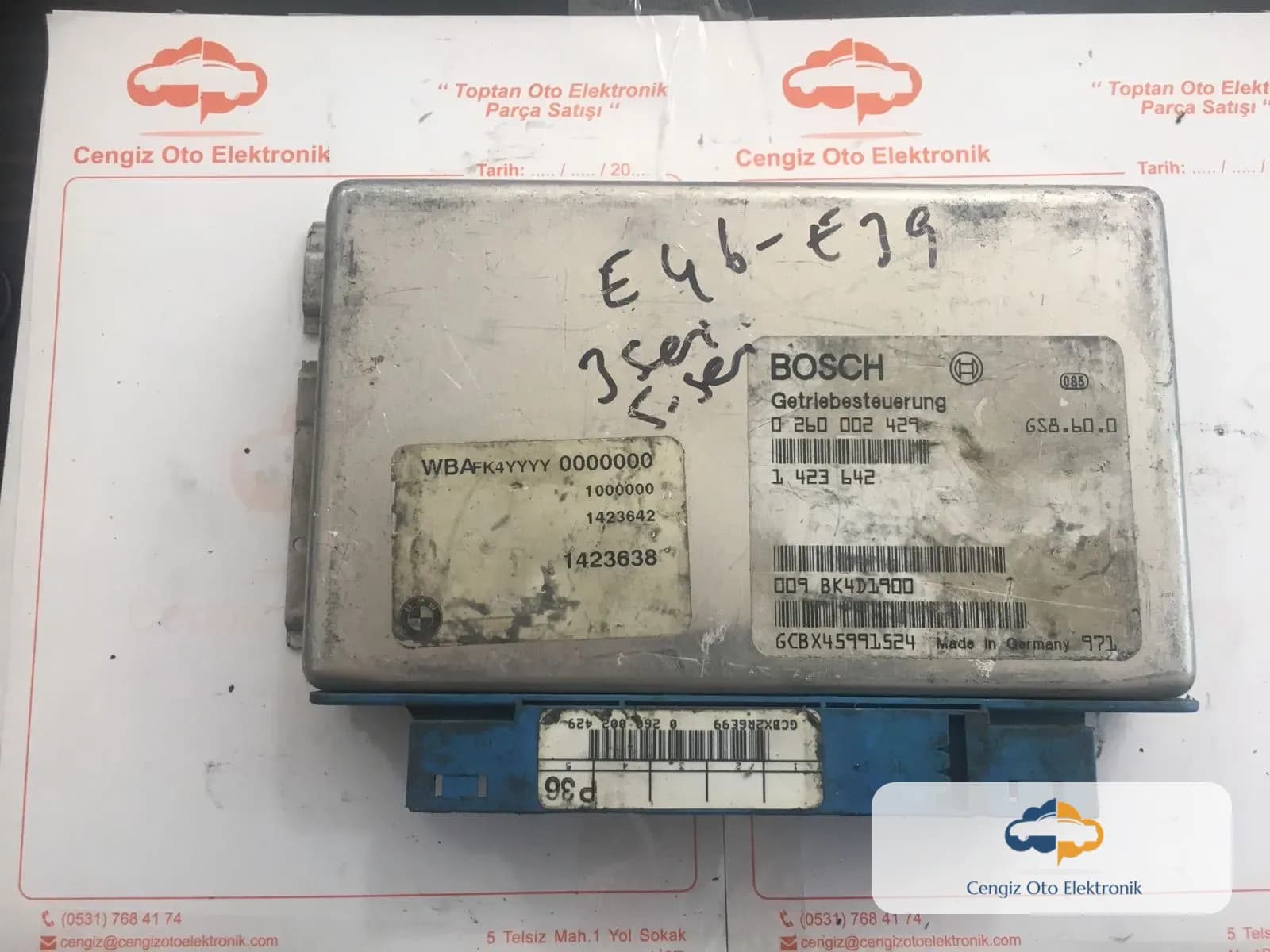 Bmw E38 E39 E46 Şanzıman Beyini - 0260 002 429 - 009BK4D1900