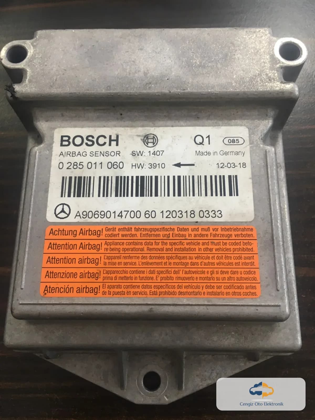 Mercedes Sprinter Airbag Kontrol Beyini - 0285011060 - A9069014700 60 120318 0333