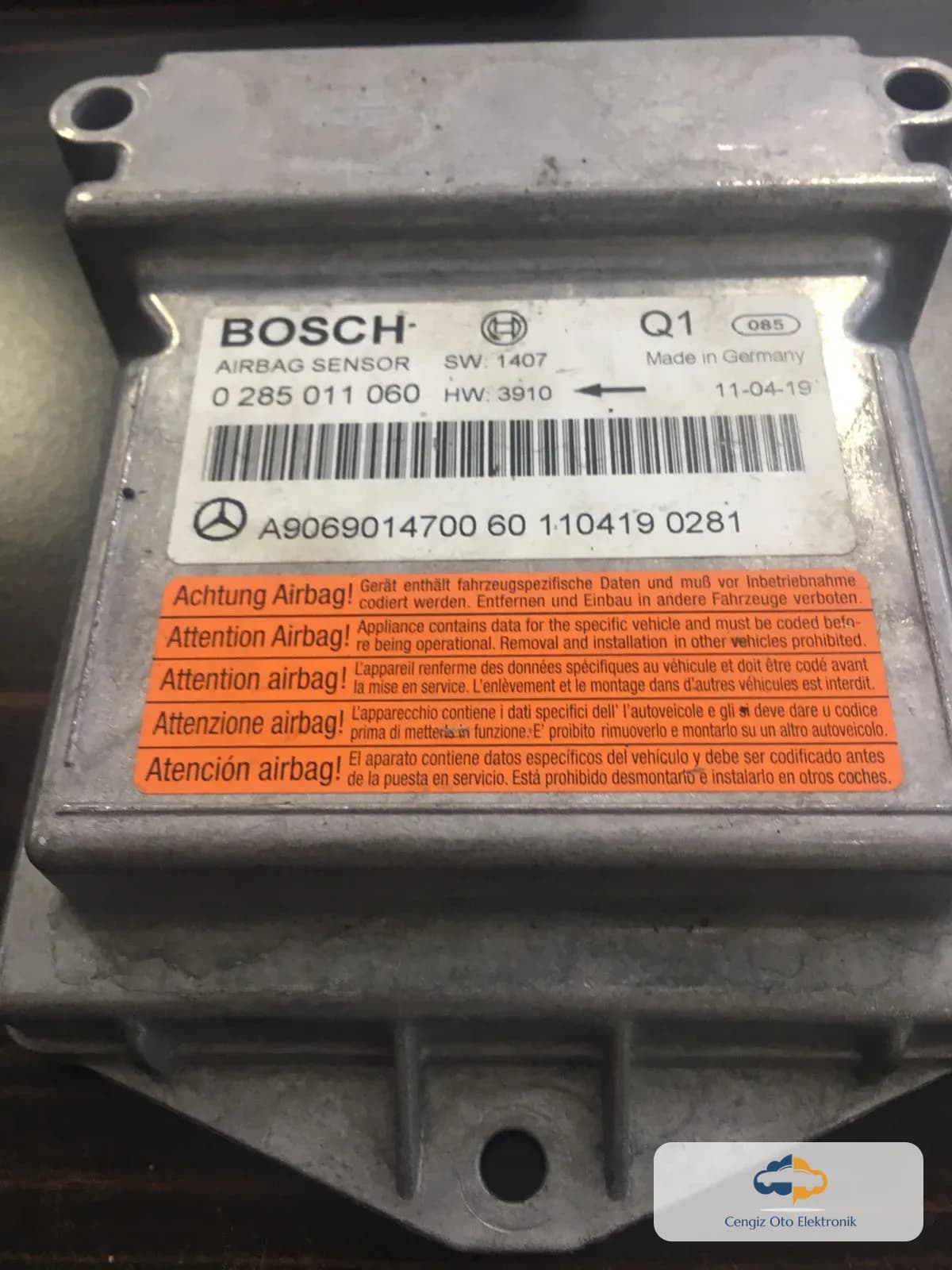 Mercedes Sprinter Airbag Kontrol Beyini - 0285011060 - A9069014700 60 110419 0281