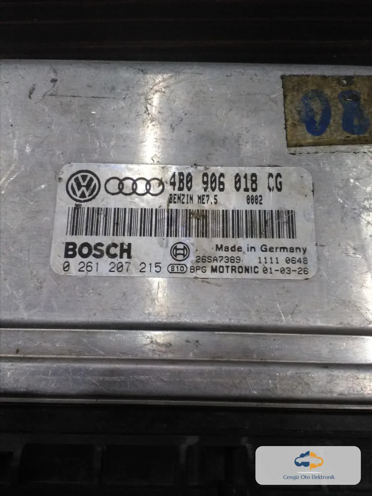 Bosch Audi A6, Audi A4, Volkswagen Passat 1.8T Motor Beyini (ECU / Motor Kontrol Ünitesi - Benzinli) - 4B0906018CG