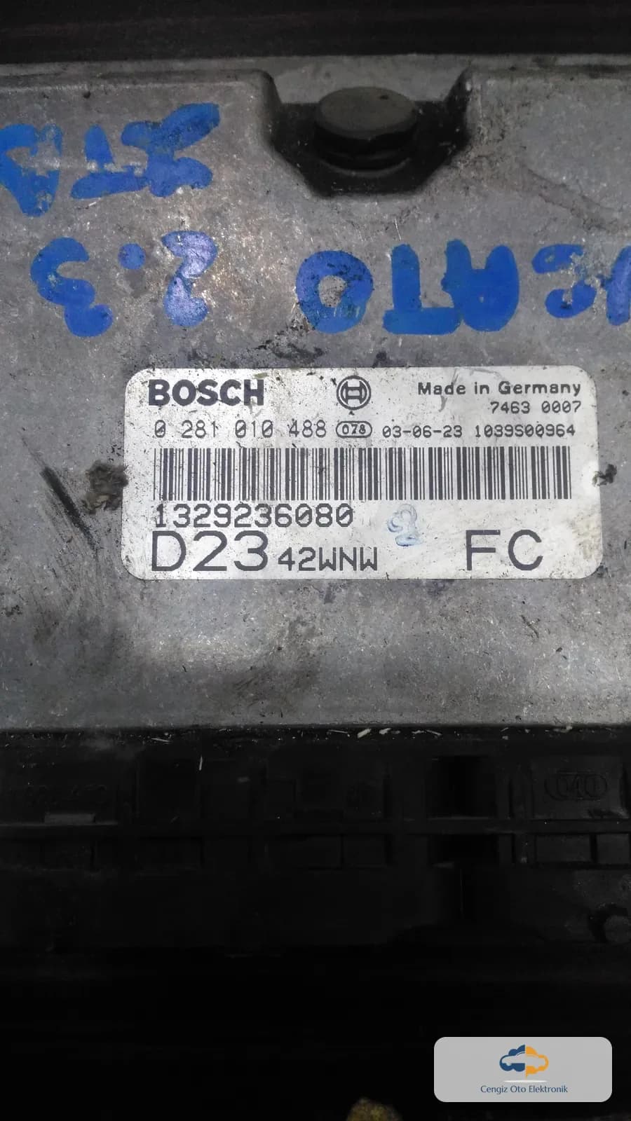 Fiat Fiat Ducato (Kasa Kodu: 244 - Makyajlı 2. Nesil, ~2002–2006) Motor Beyini (Motor Kontrol Ünitesi / ECU - EDC15C7-2.23)