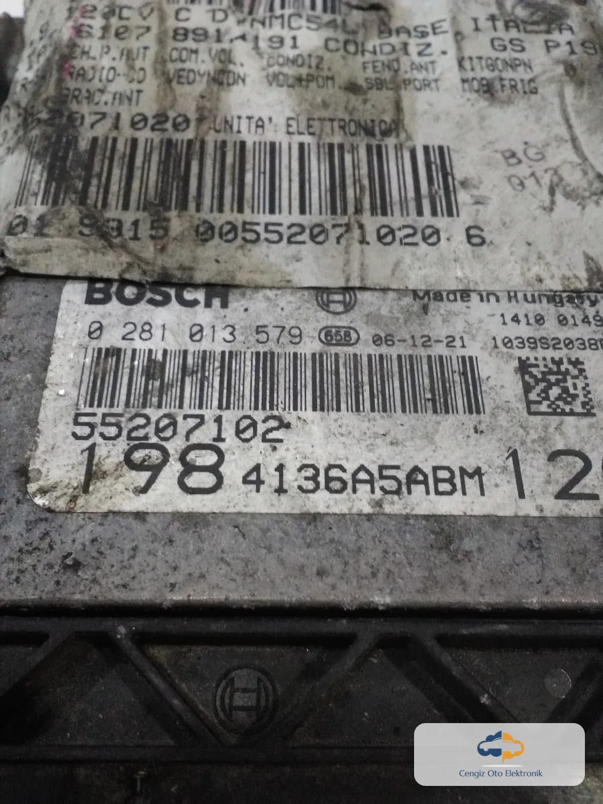 Fiat Fiat Bravo II (Kasa Kodu: 198) (2007 – 2014) Motor Beyini (ECU / Motor Kontrol Ünitesi - Bosch EDC16C39 / EDC16C39-5.W2)