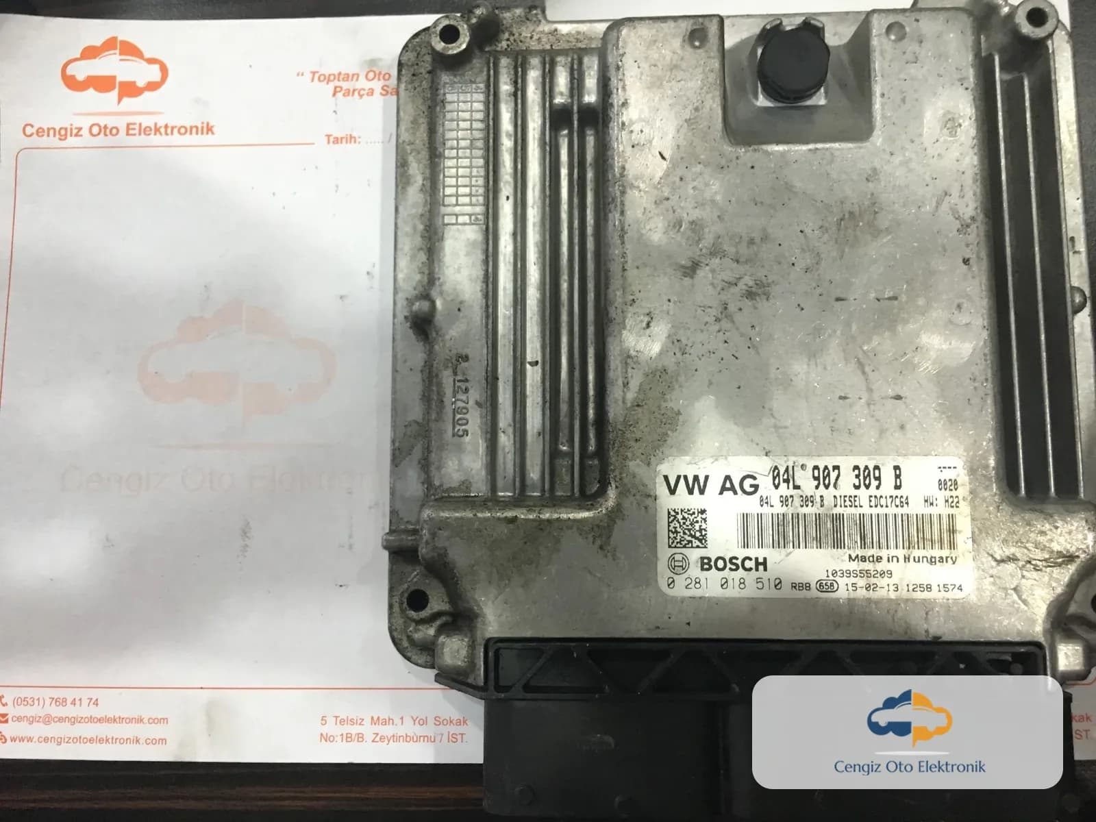 VW GOLF MOTOR BEYİNİ - 0281018510 - 04L907309B - EDC17C64