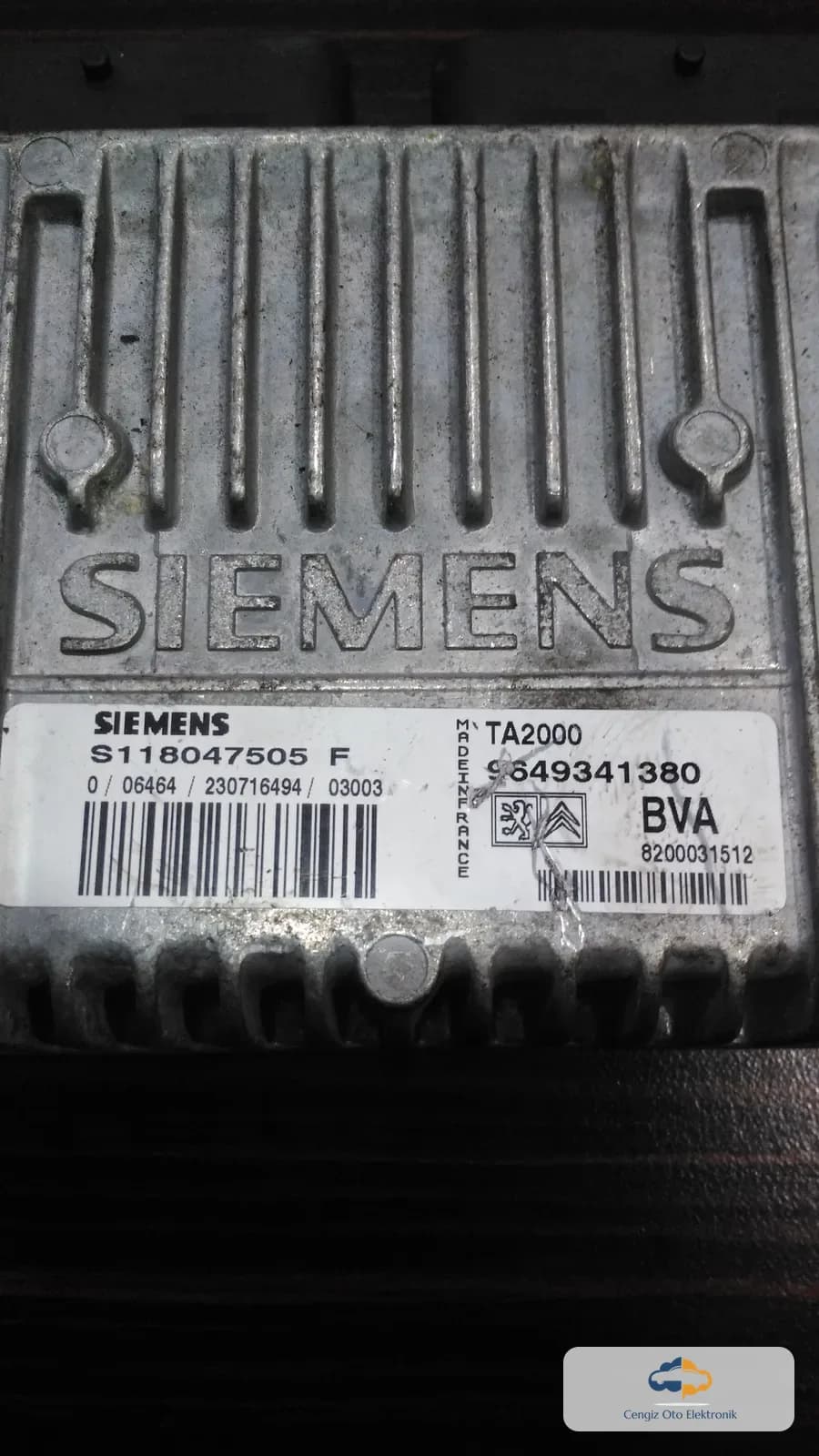 Peugeot, Citroën Peugeot 307 Otomatik Şanzıman Beyini / Şanzıman Kontrol Modülü (TCU / BVA) - 9649341380 - S118047505F